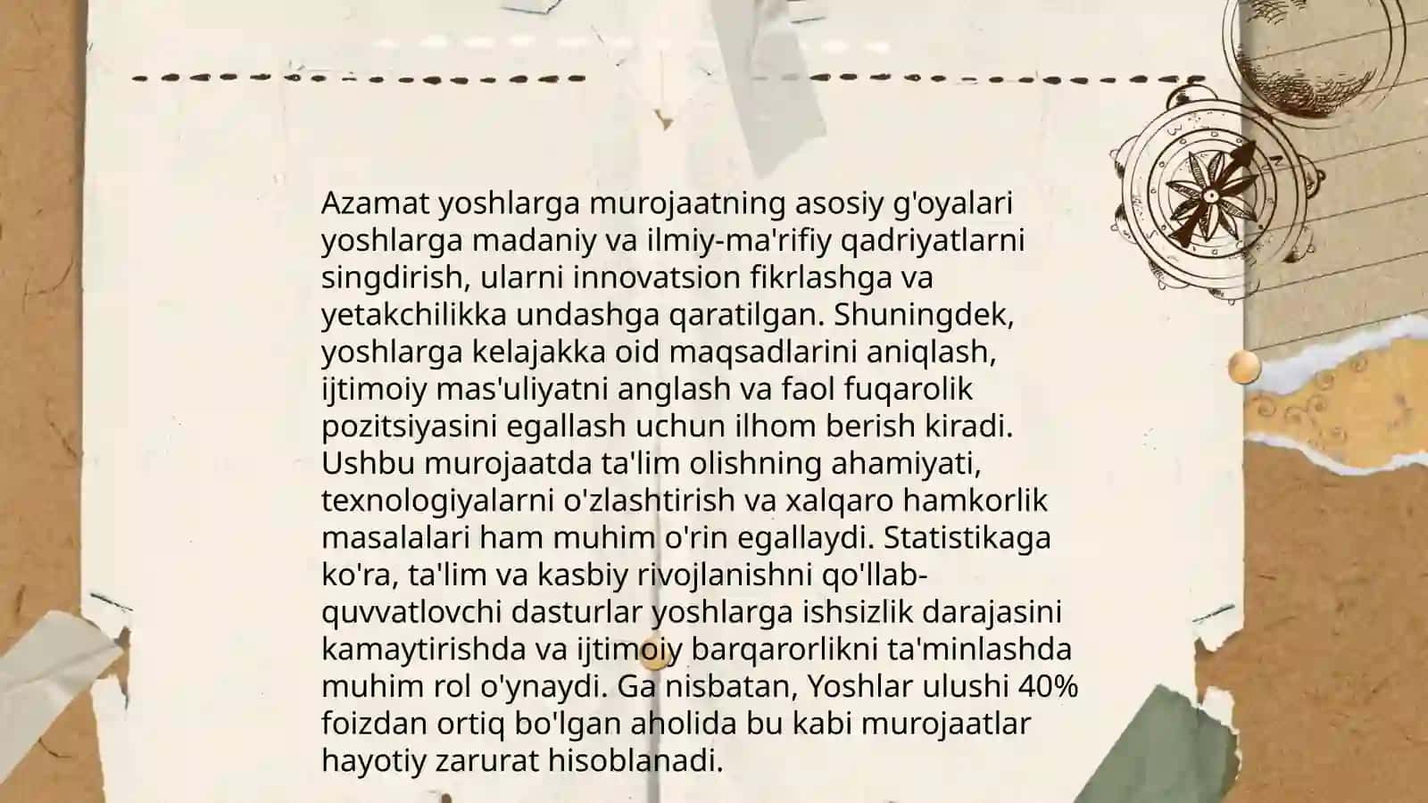 Behbudiy yoshlarga murojaat va aziz yoshlarga murojaat kitobini taxlil qilish 4