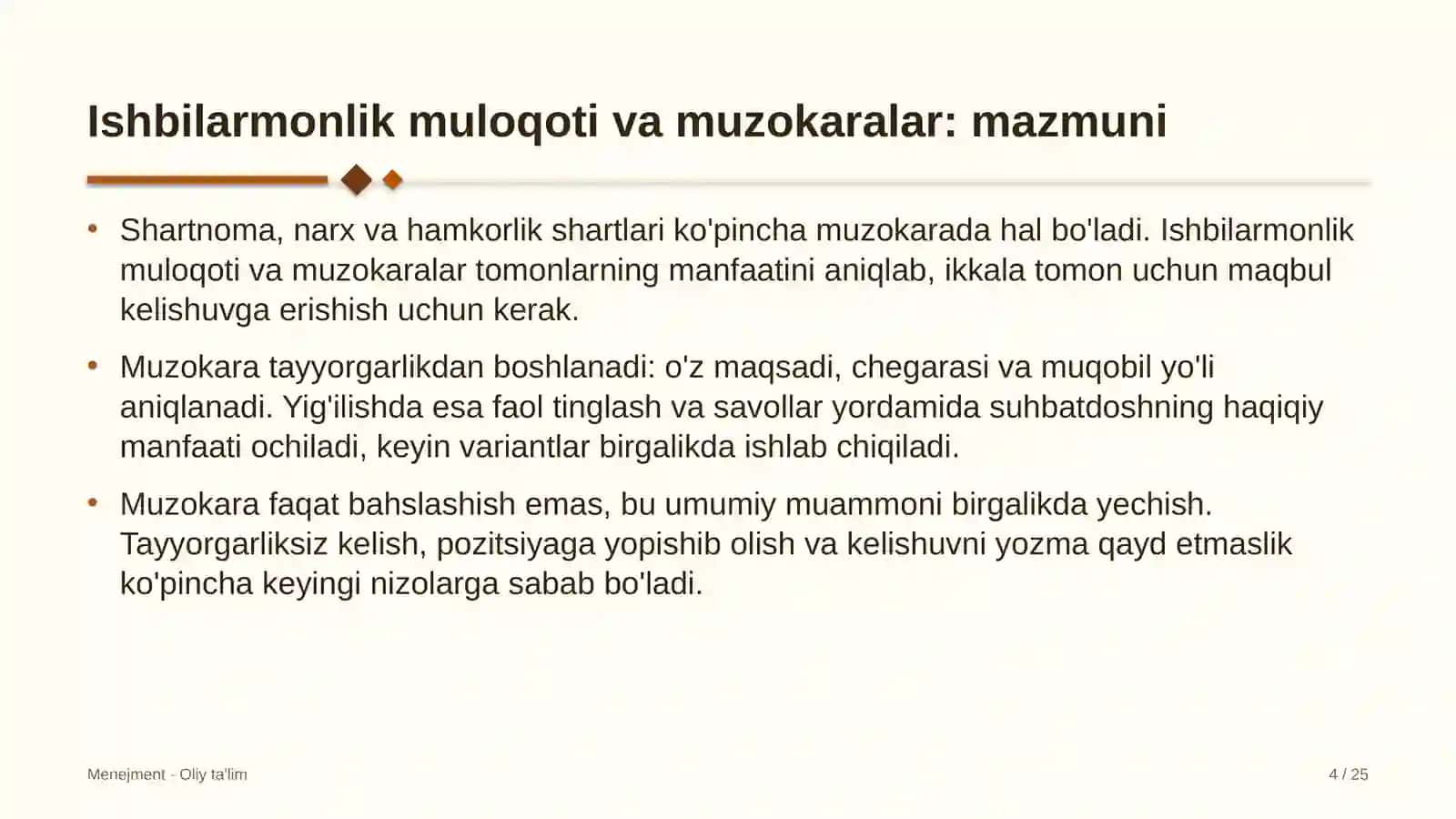 sug'urta kompaniyalarida ishbilarmonlik muloqoti va muzokaralar 1297 4