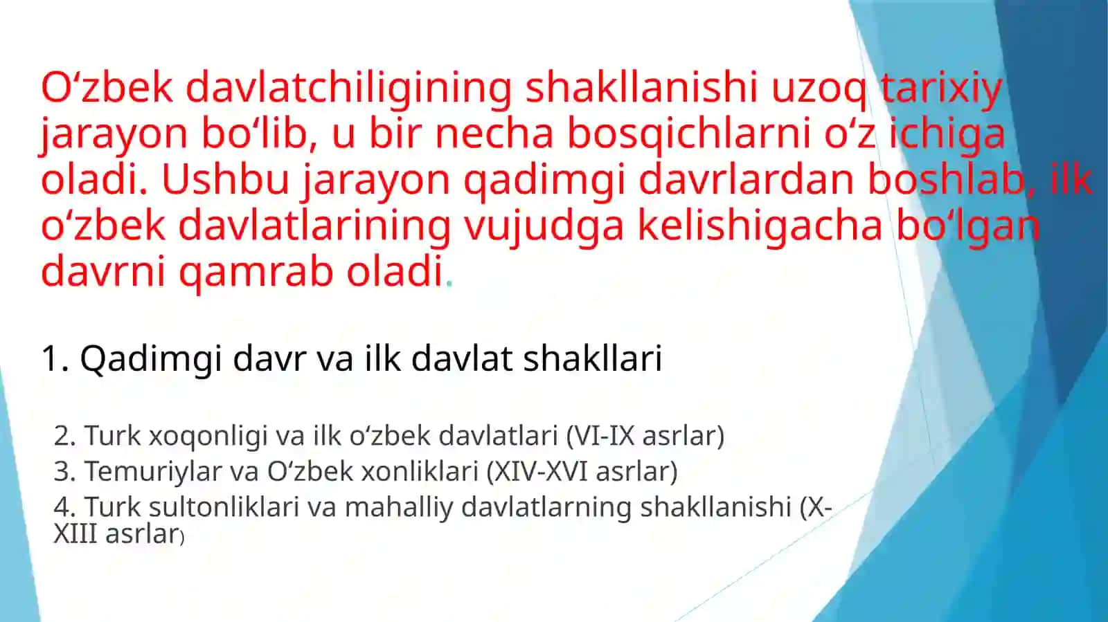 O’ZBEKISTONDA DAVLATCHILIK VA DAVLAT MAHALIY BOSHQARUVI TARIXINING MANBAASHUNOSLIK ASOSLARI 4