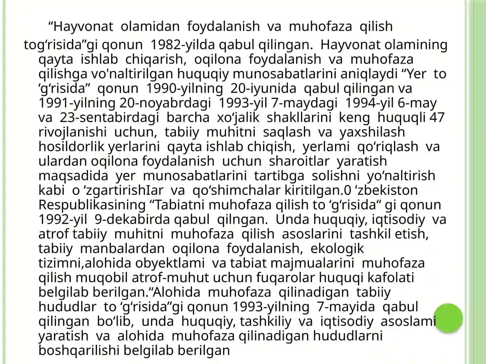 Mavzu: Tabiiy fanlar va agrobiotexnologiyalar: Eko 21-Murodova Shohruzaning bioxilma xillik va uning muhofazasi fanidan slayd taqdimoti 4