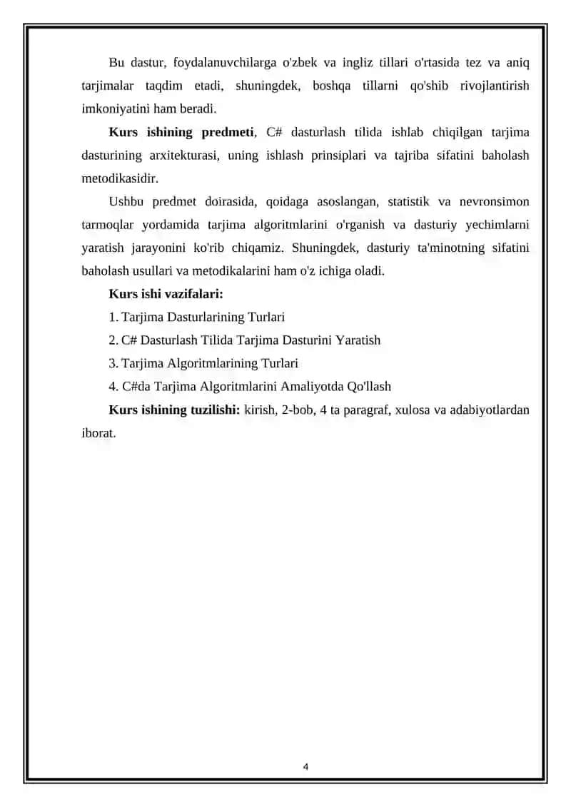 TARJIMA DASTURLARINING ASOSLARI 4