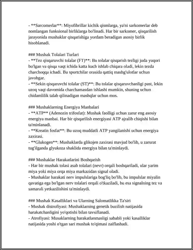 MUSHAKLARNING ISHI VA BIOMEXANIKASI 4