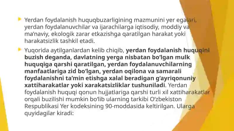 YER QONUNCHILIGINI BUZGANLIK UCHUN JAVOBGARLIK 4