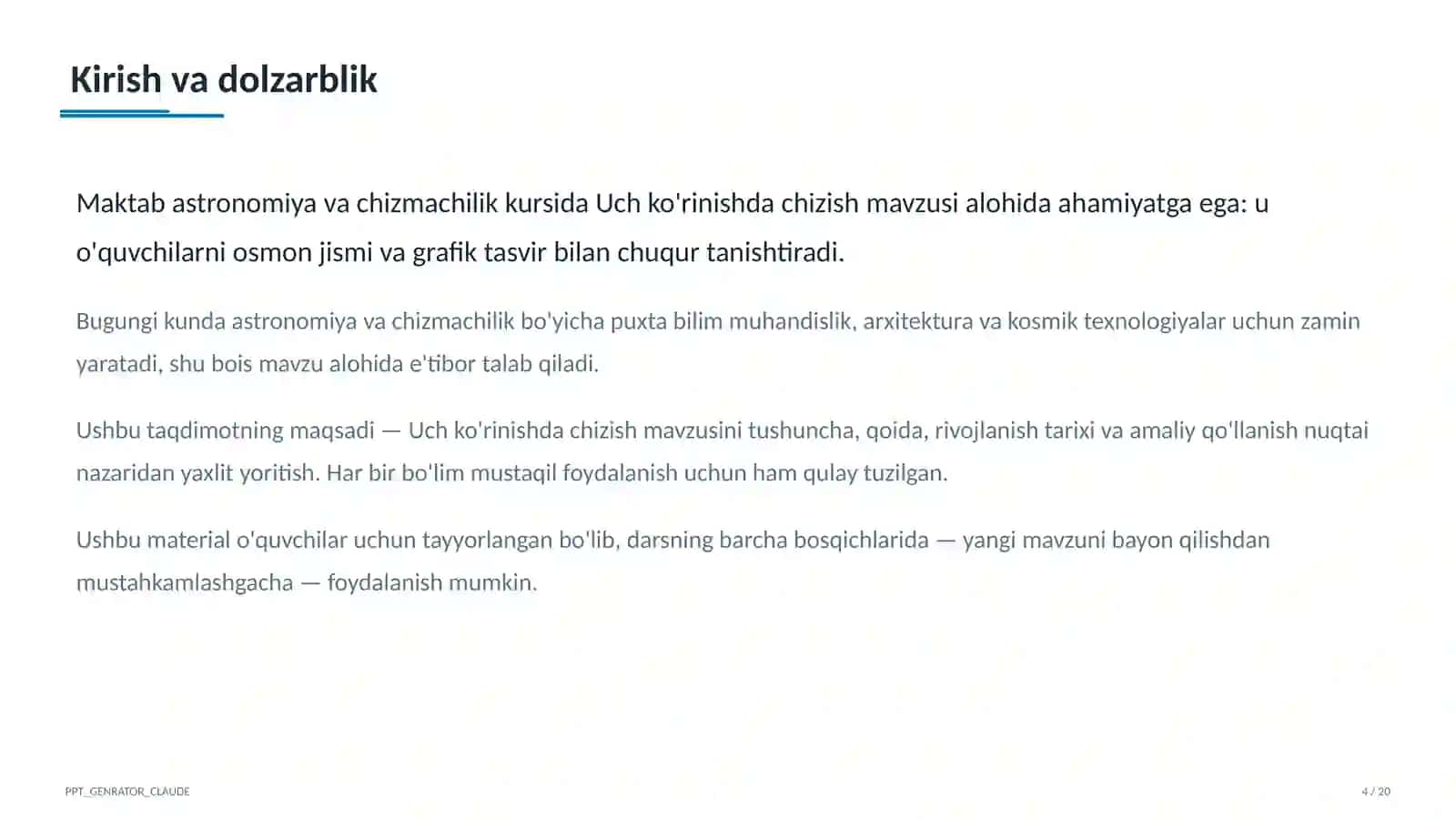 Uch ko'rinishda chizish (8-sinf) 4