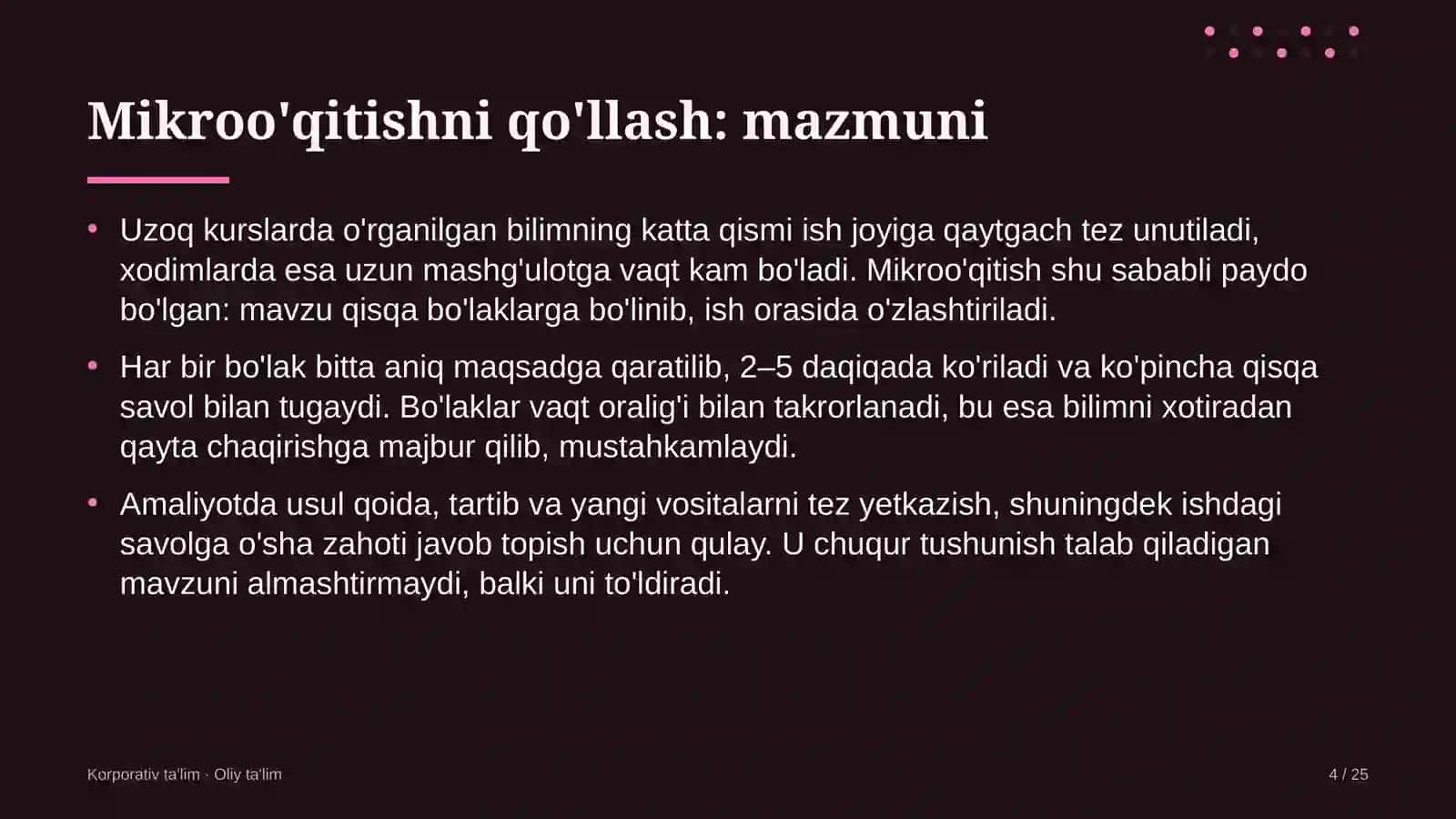 matbuot xizmatlarida mikroo'qitish usulini qo'llash 3653 4
