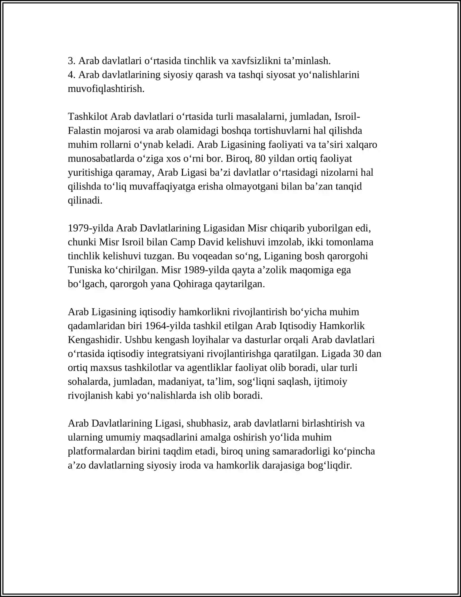 ARAB DAVLATLARINI LIGASINING MAQSADI 4