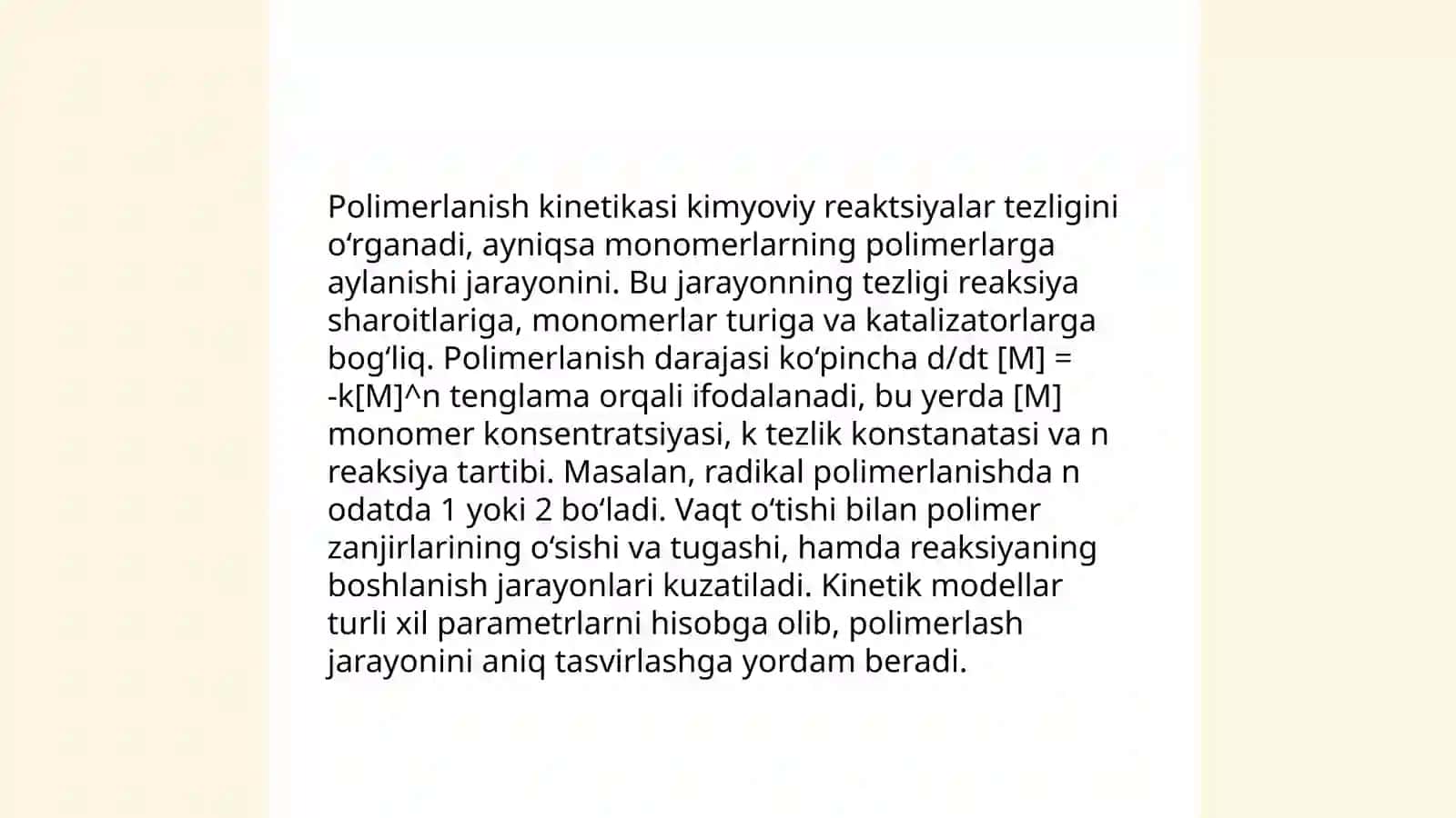 Akronetril polimerlanish jarayoni 4