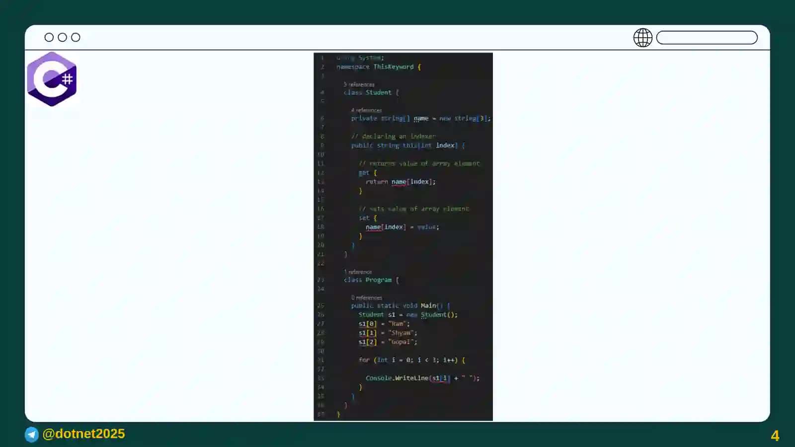 C# - Bumurakkab turli xil ilovalar 4