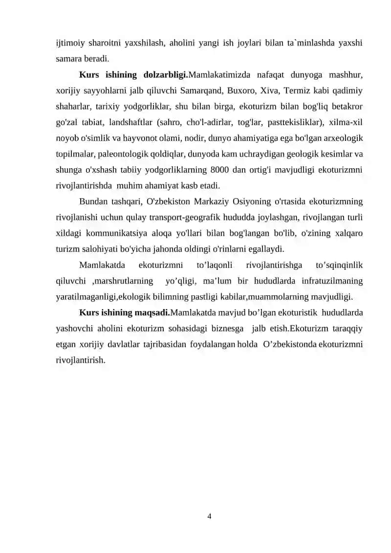 Ekoturizmni rivojlantirishda marketing tamoyillaridan foydalanish 4