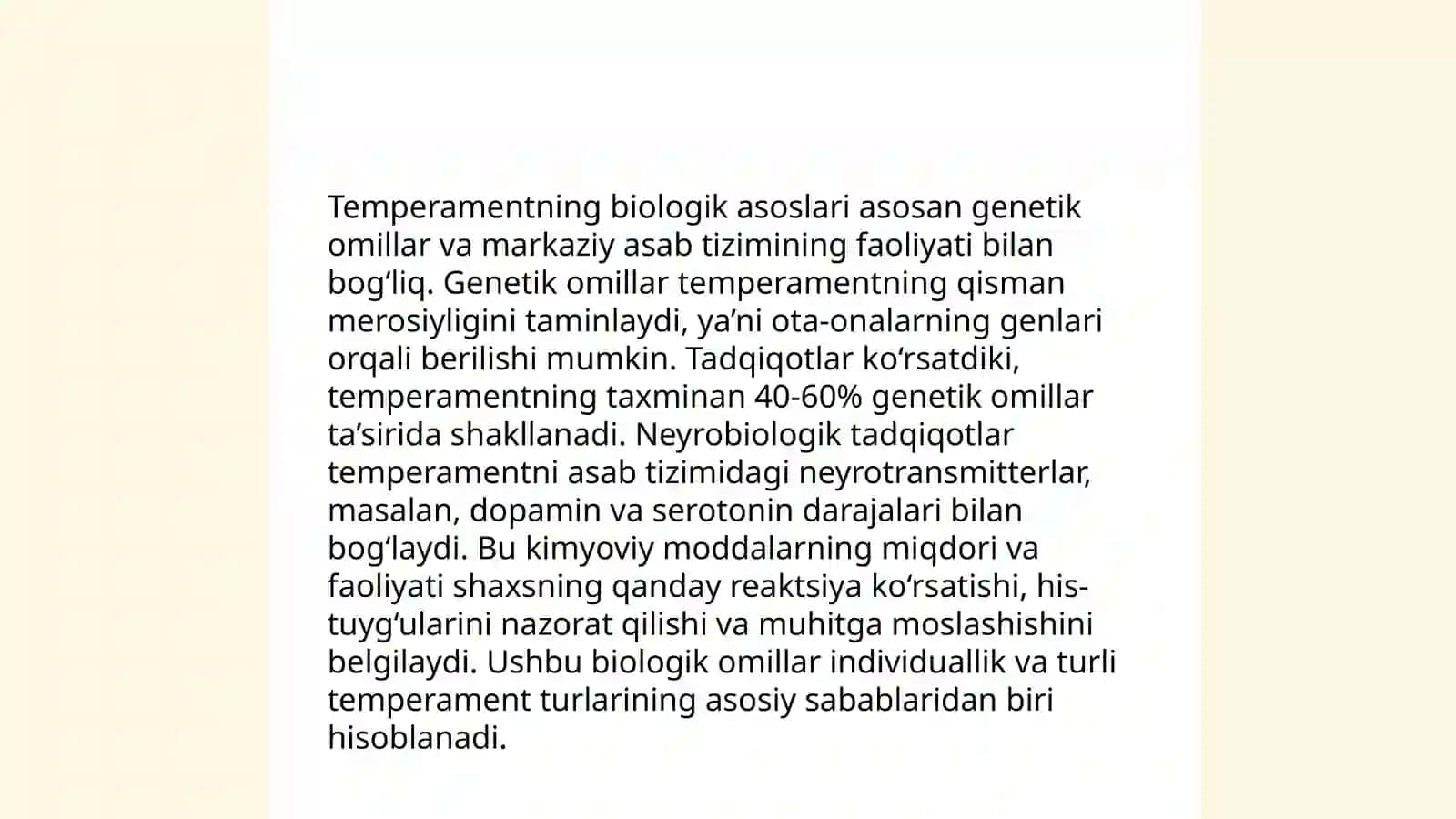 Temperament va asab tizimi xususiyatlari diagnostikasi 4