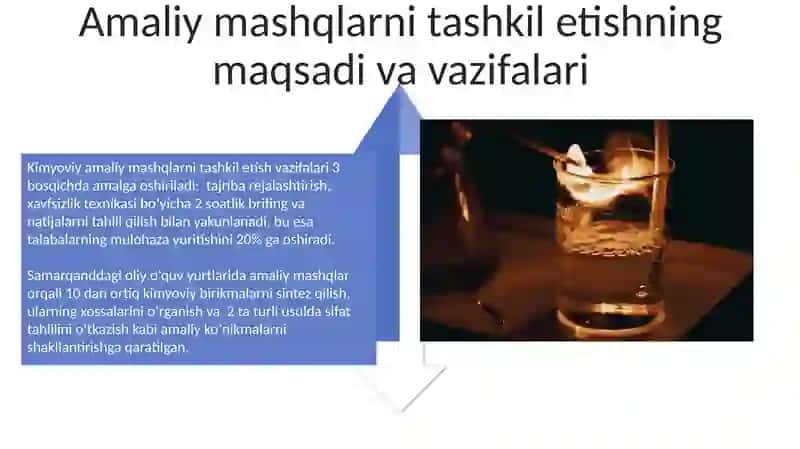 Kimyo fanidan amaliy mashgʻulotlarning tashkil etish metodikasi 4