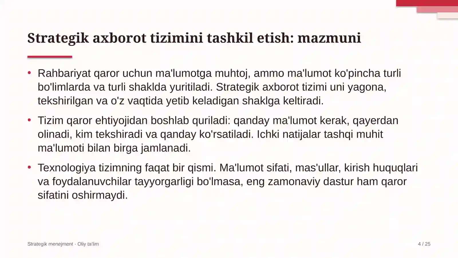 Ko'p tarmoqli shifoxonalarda strategik axborot tizimini tashkil etish 4