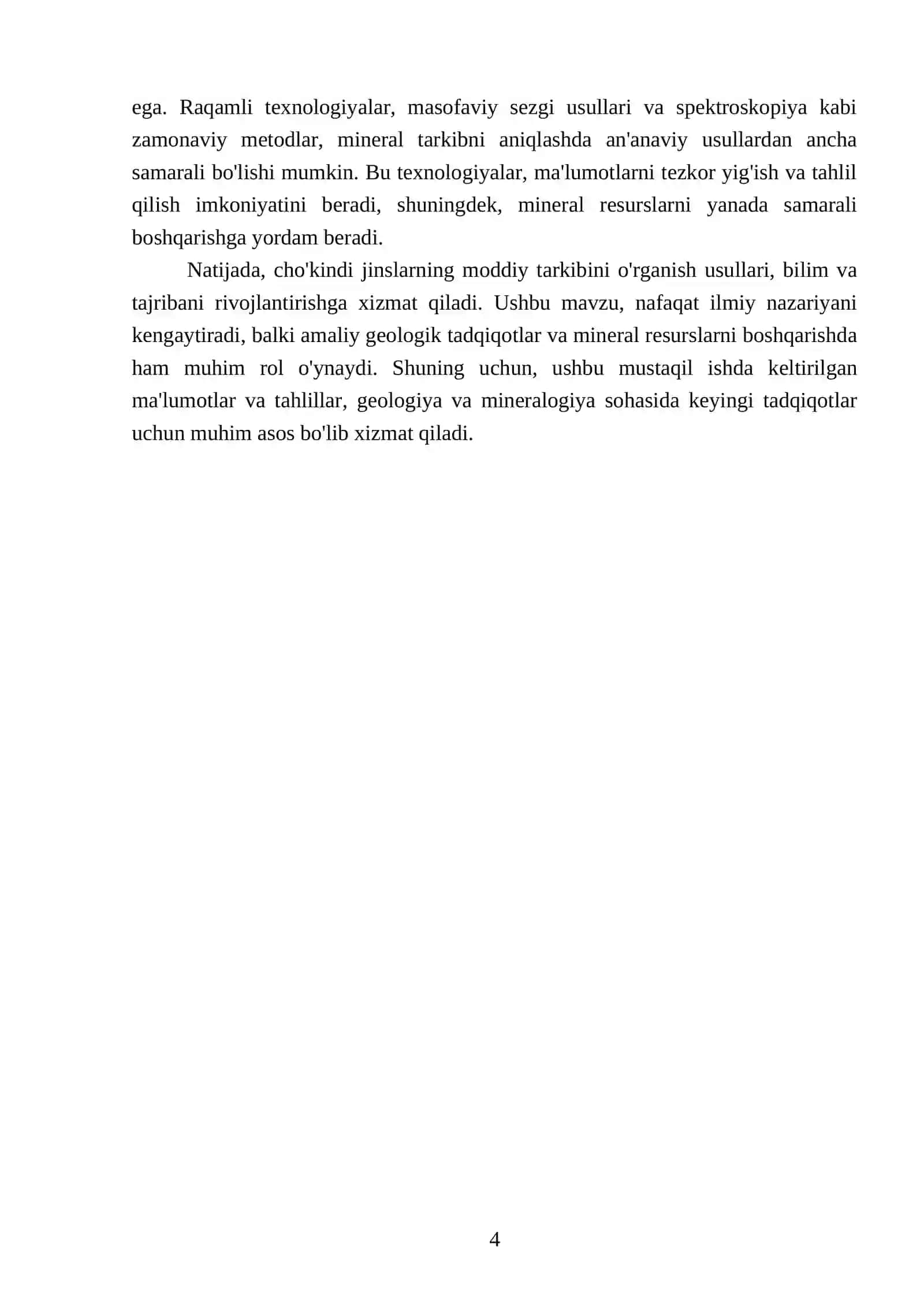 Cho'kindi jinslarining moddiy tarkibini o'rganish usullari: Tog'jinslarining mineral tarkibini aniqlash usullari 4