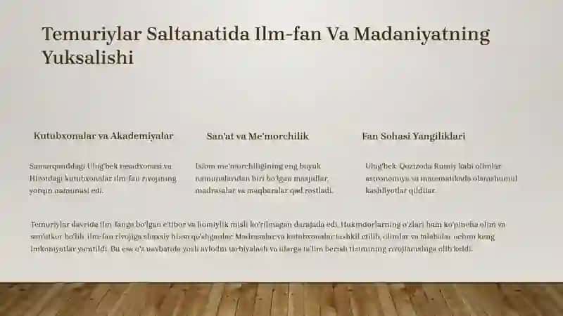 Temuriylardavrida II-Renessans:ta’lim-tarbiya va pedagogika g‘oyalari taraqqiyoti 4