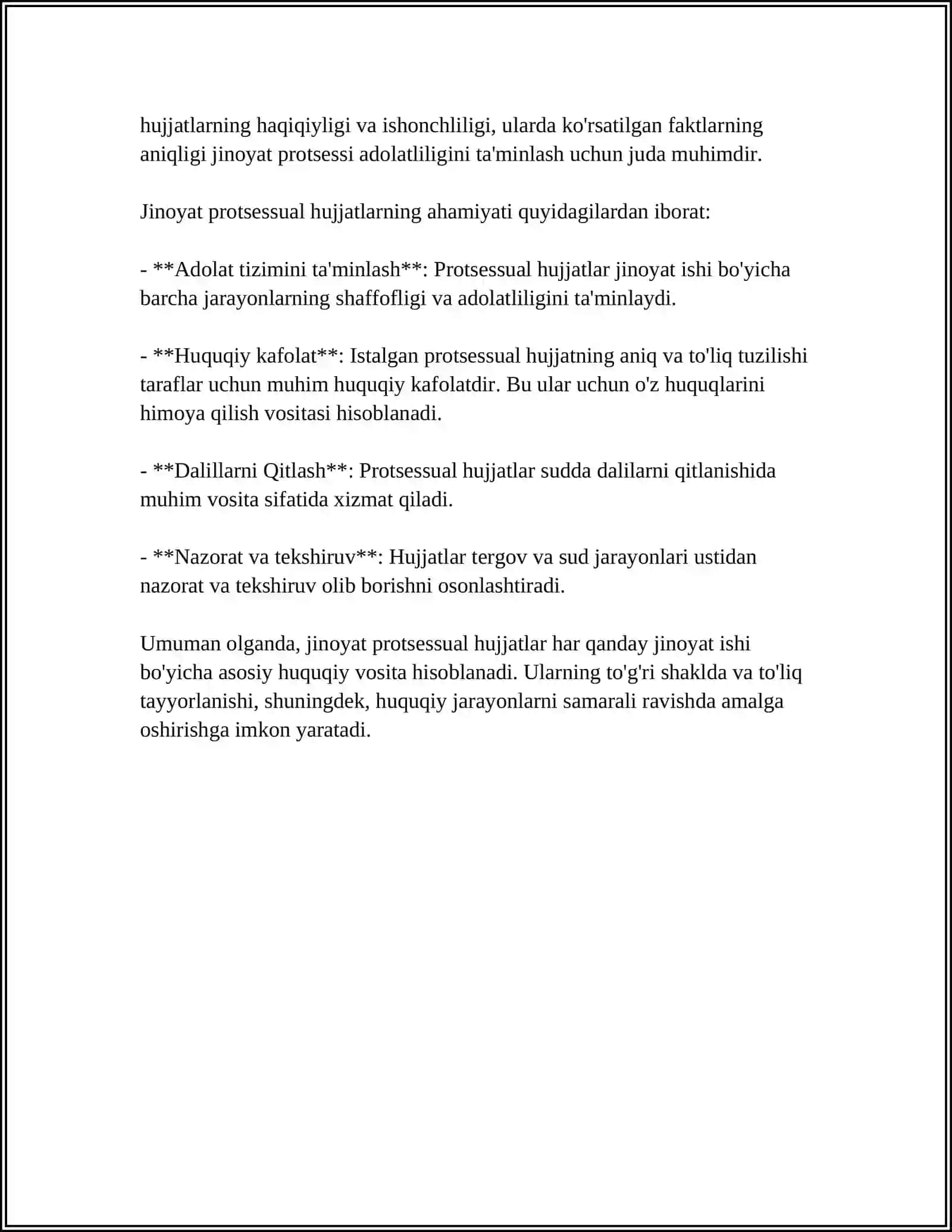 JINOYAT PROTSETSUAL HUJJATLAR VA ULARNING TIL XUSUSIYATLARI 4