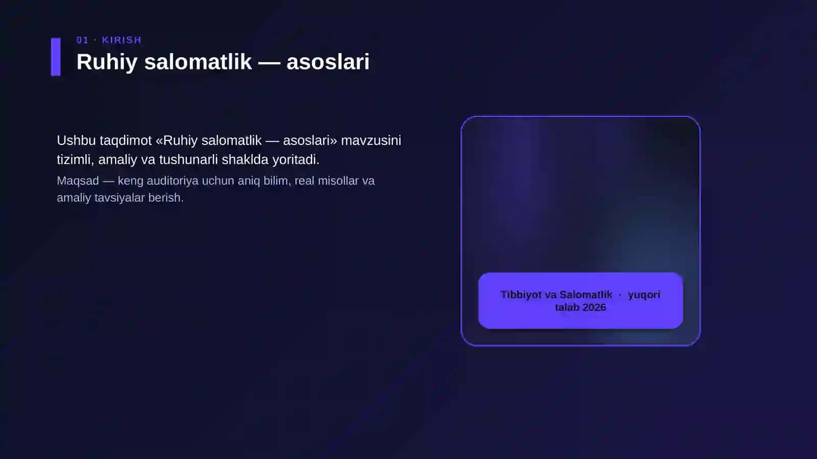 Ruhiy salomatlik — asoslari 4