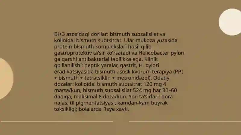Bi+3 kationini tibbiyotda qo'llanishi va analitik reaksiyalri 4