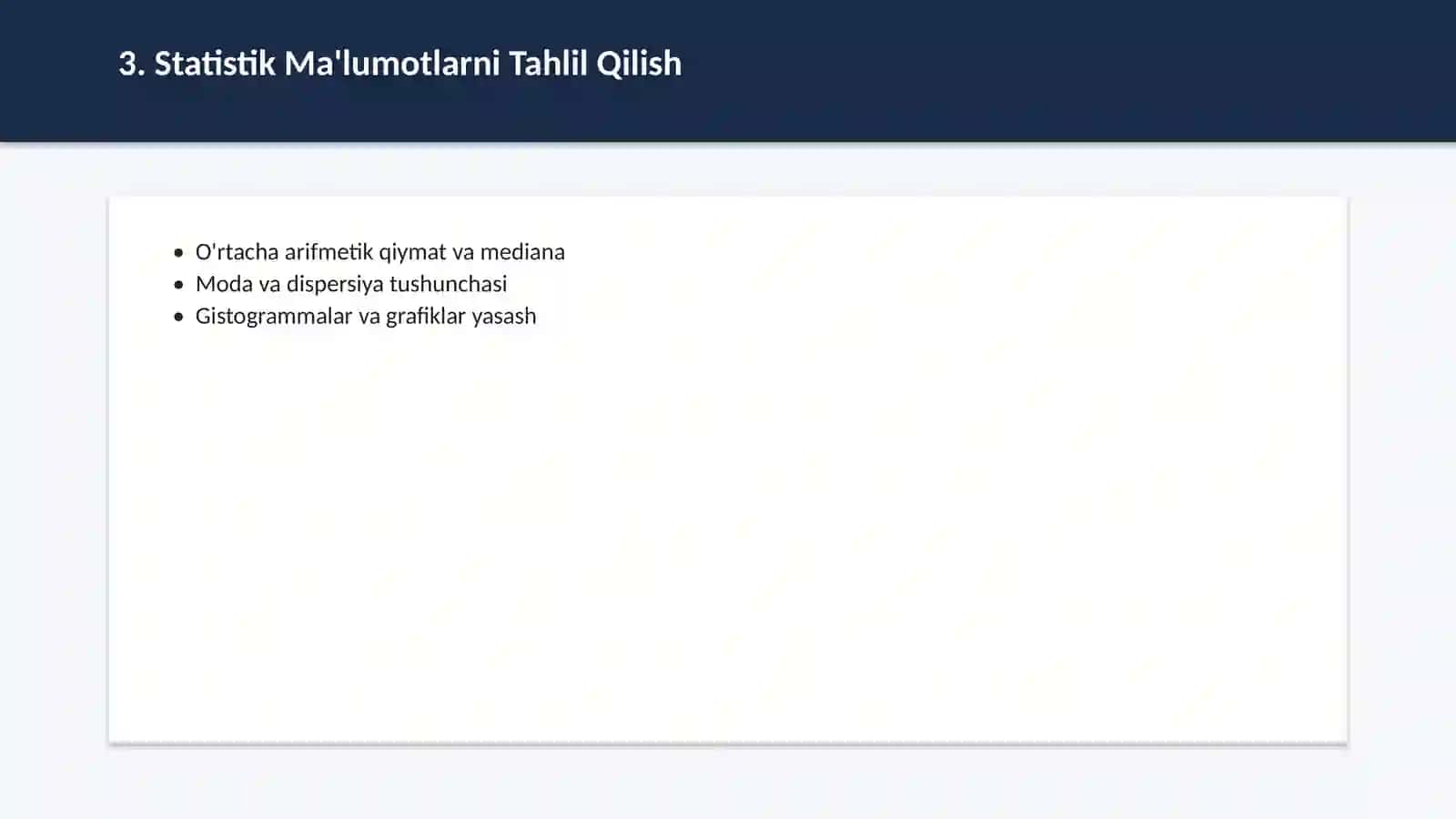 Ehtimollar nazariyasi va statistika 4