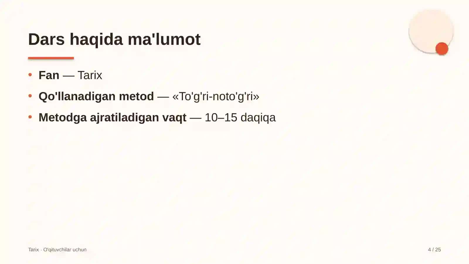 tarix darslarida to'g'ri noto'g'ri metodidan foydalanish 1257 4