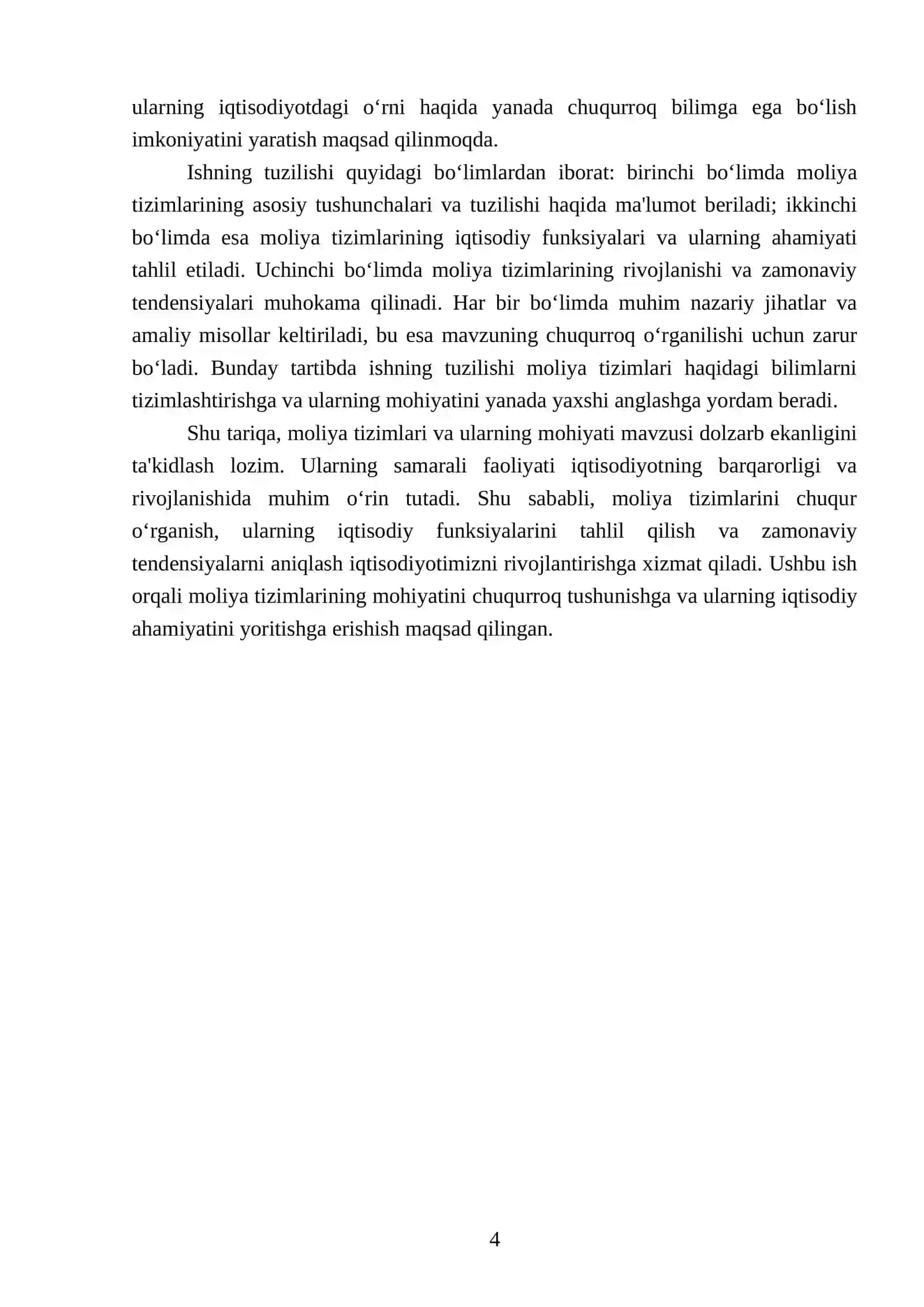 Moliya tizimlari va ularning mohiyati 4