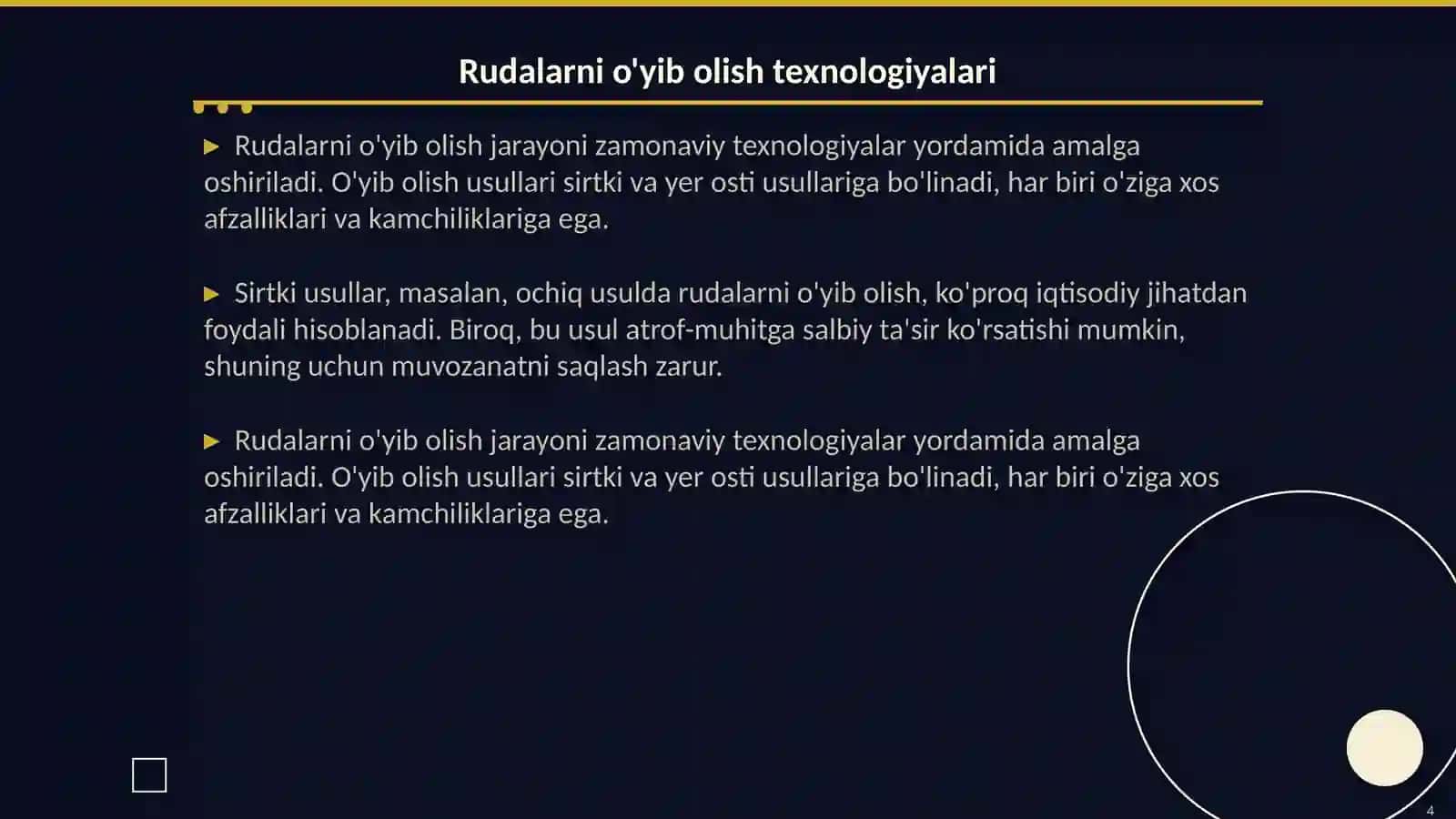Rudalarni oʻyib olish usullari 4