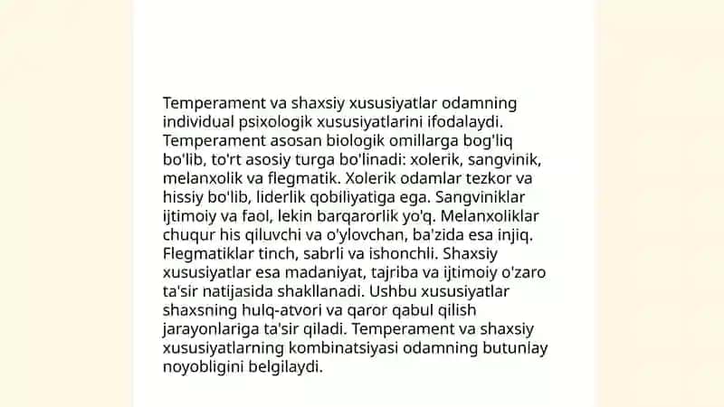 Temperament 4