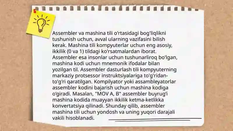 Assembler tilida dasturlash asoslari 4