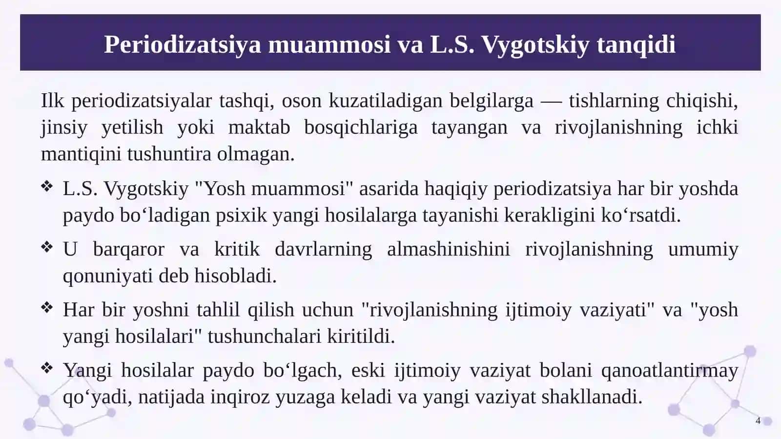 D.B. Elkonin bo‘yicha shaxs taraqqiyotining tuzilishi 4
