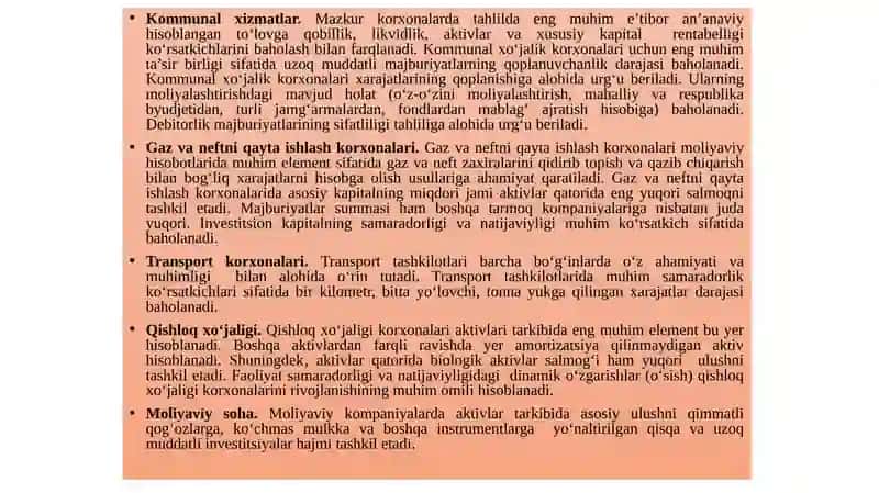 Mahsulot (ish, xizmat)larning tarmoq va faoliyat tavsifi 4
