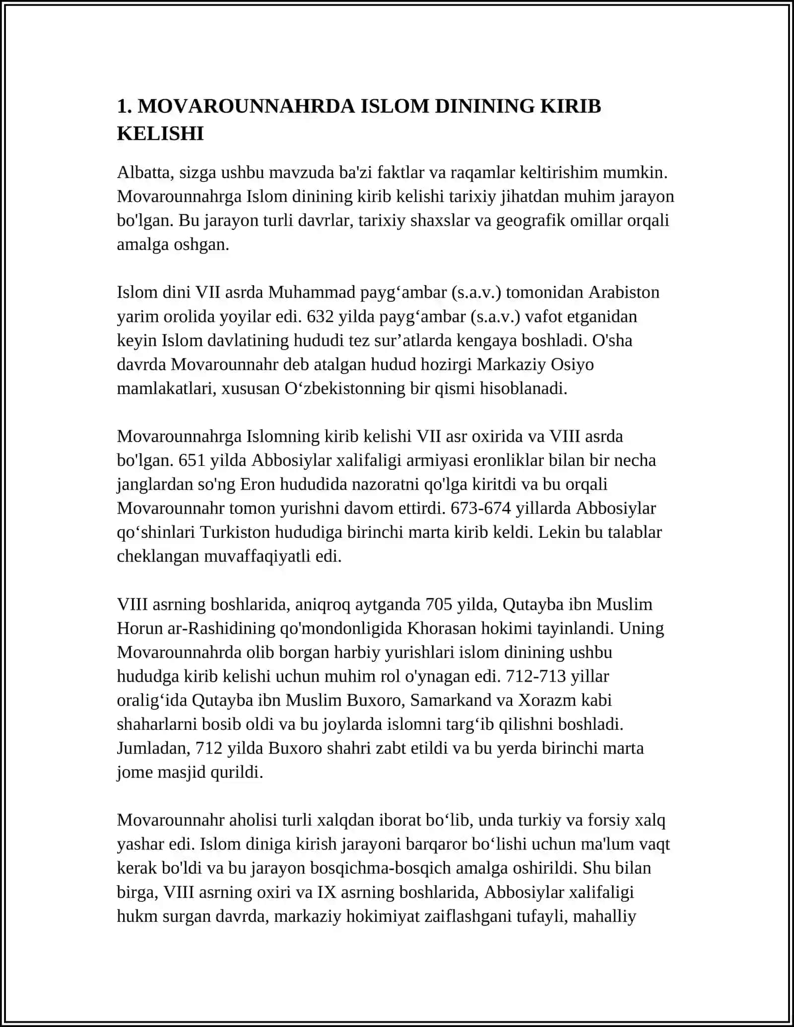 MOVAROUNNAHRDA ISLOM DININING TARQALISHI VA MADRASA TA'LIMI 4