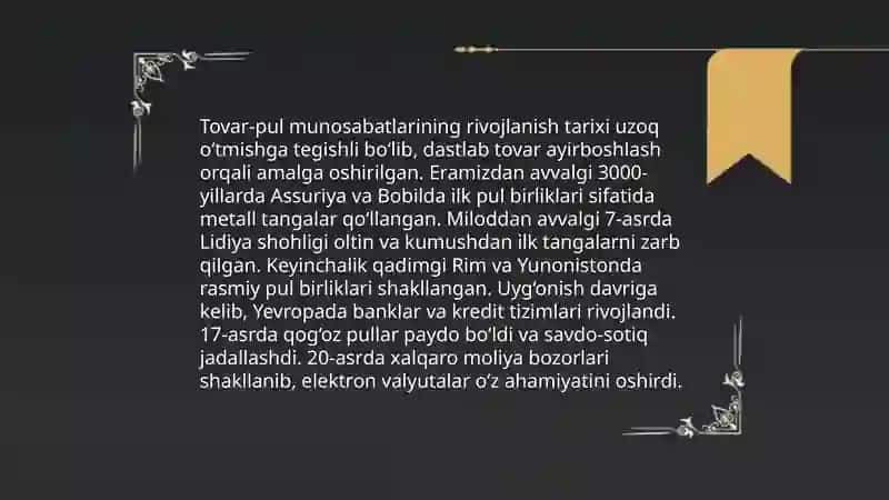 Tovar-pul munosabatlari 4