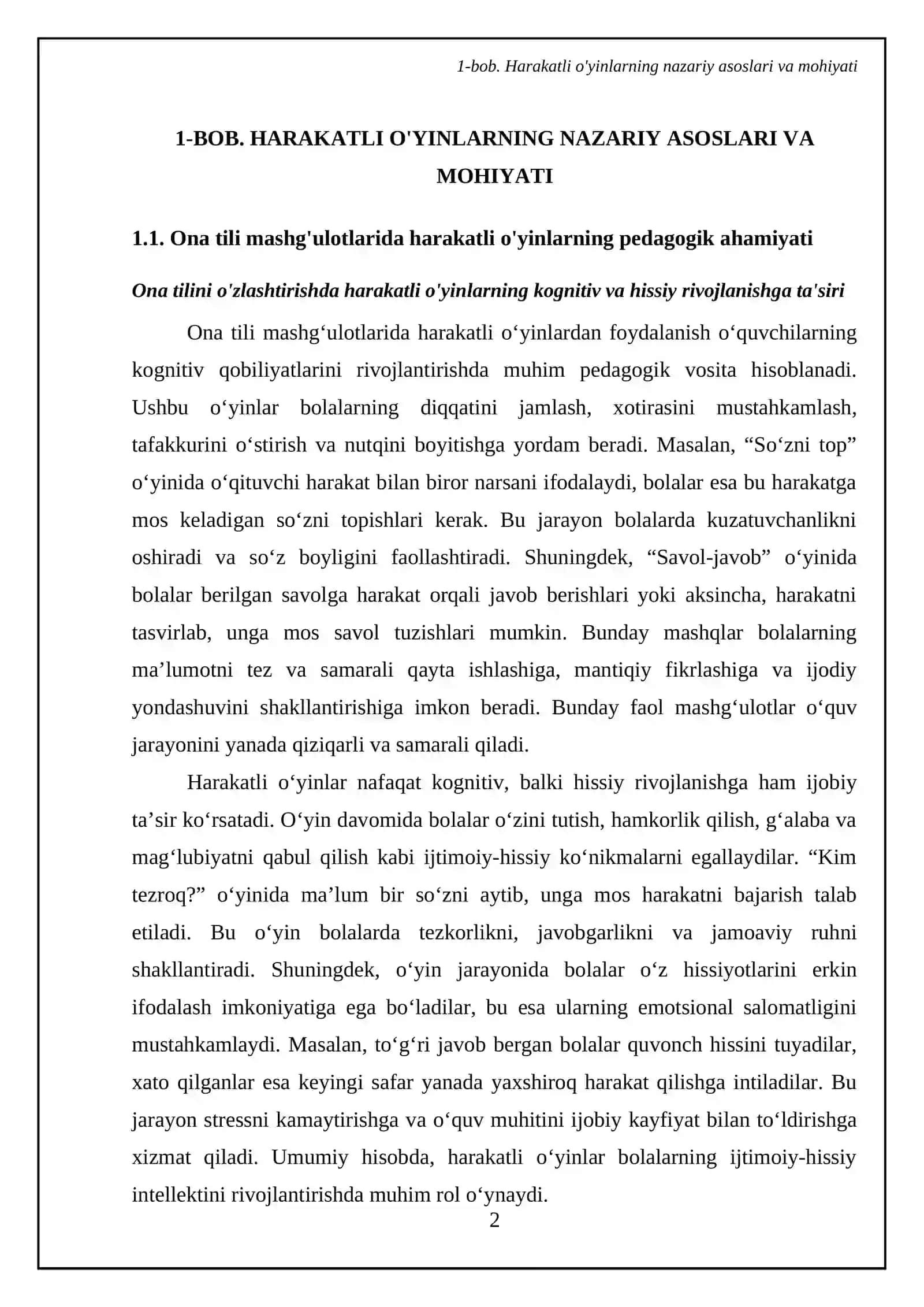 Ona tili mashgʻulotlarida harakatli oʻyin topshiriqlardan foydalanish 4