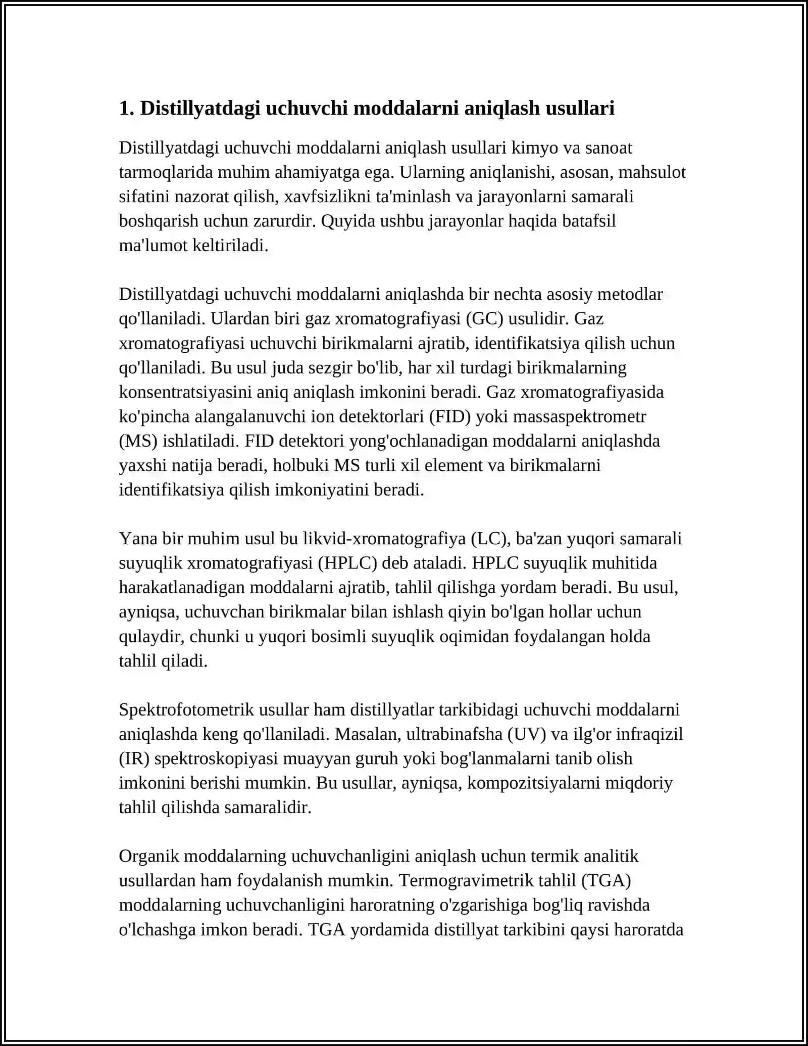 DISTILLYATDAGI UCHUVCHI MODDALARDAN SIRKA KISLATASI VA FENOLNI TAXLIL QILISH 4