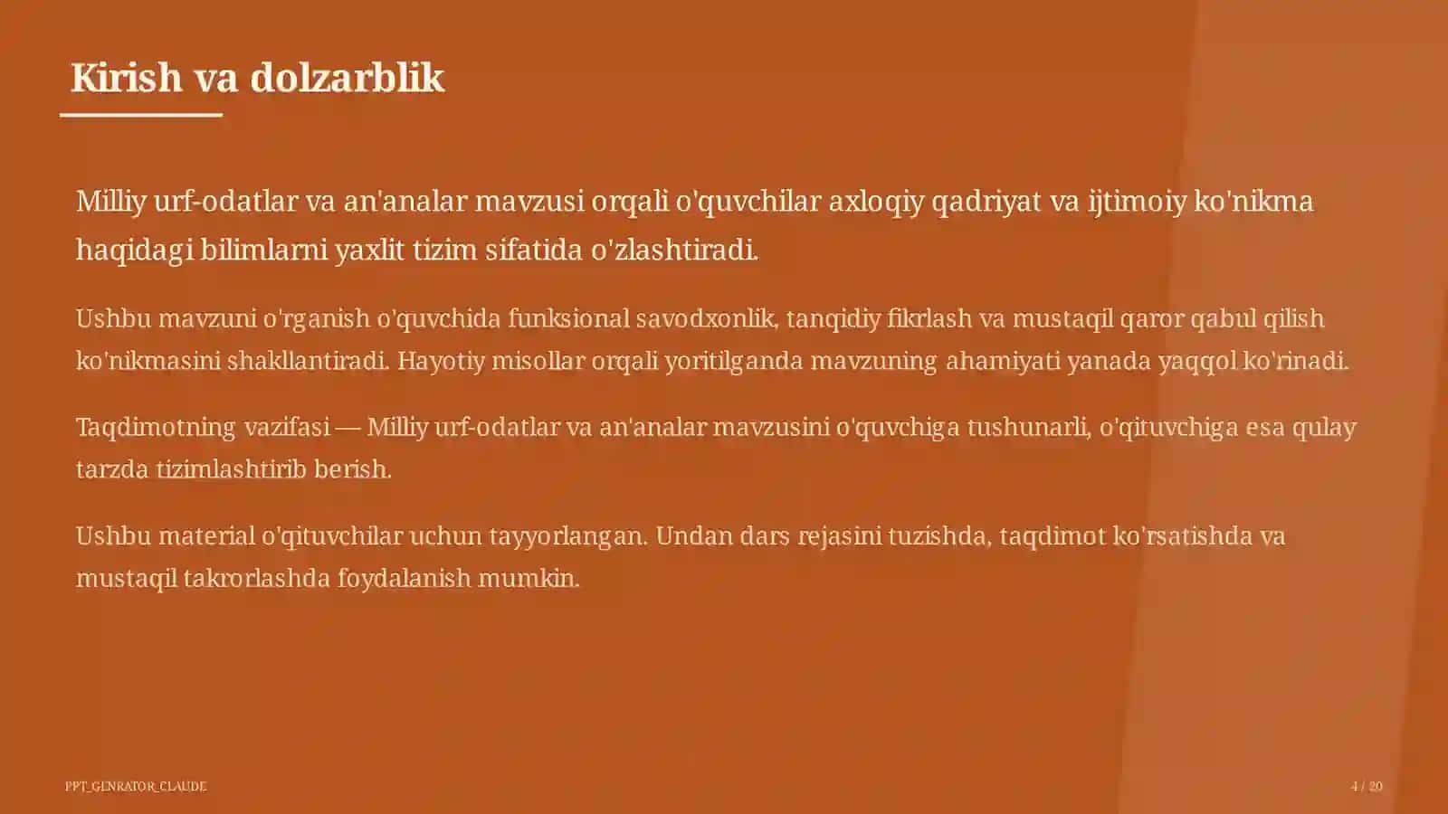 Milliy urf-odatlar va an'analar (5-sinf) 4