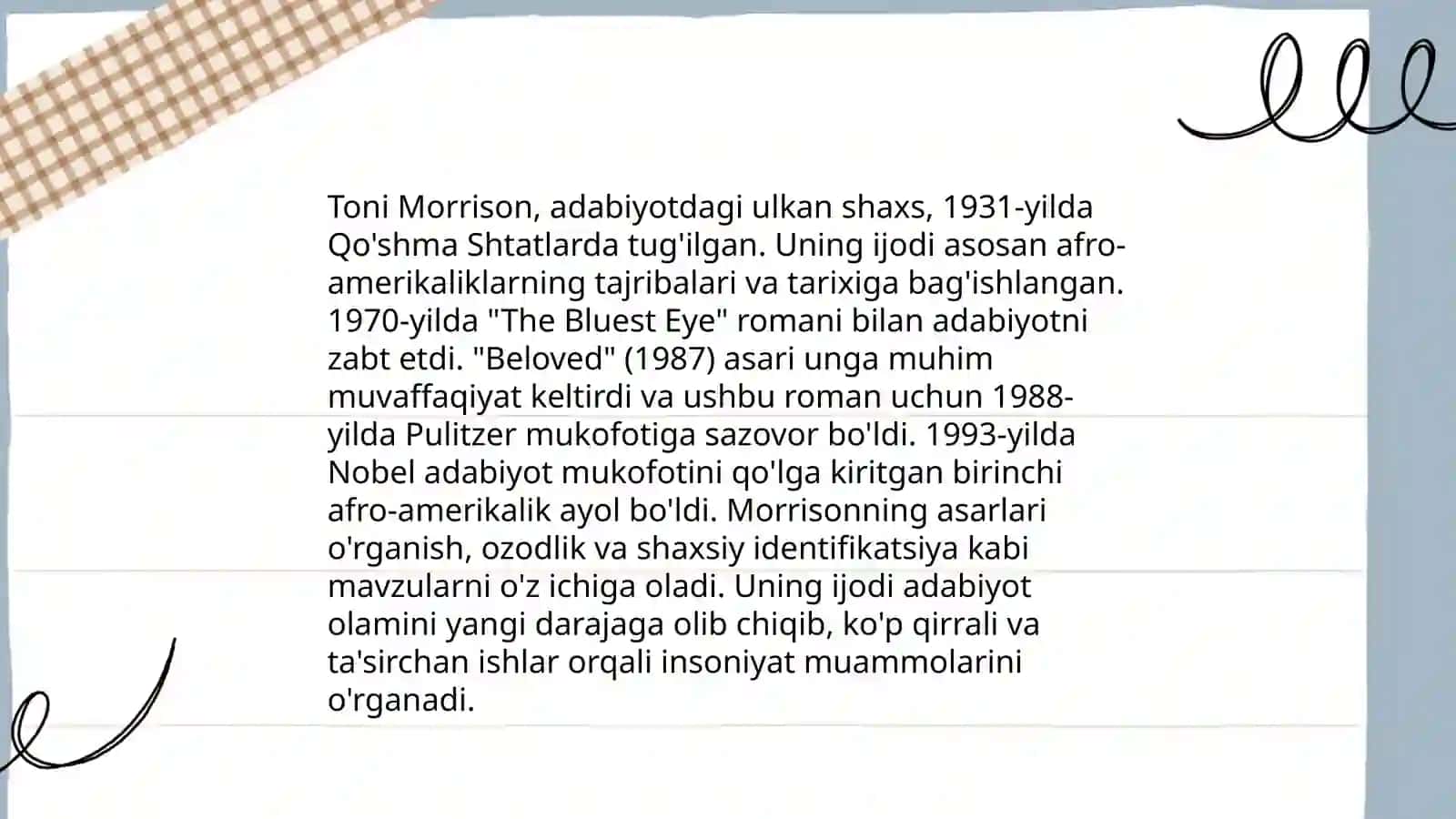 Toni Morrisonning ijodi 4