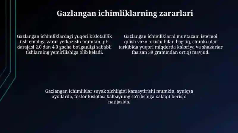 Gazli ichimliklar foydasi va zarari 4