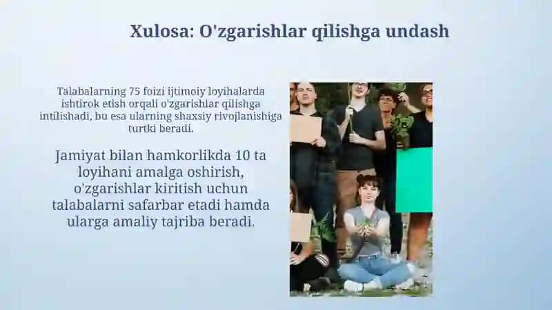 Ijtimoiy masʼuliyat va jamoadagi hamkorlik oʻquvchilar uchun 4