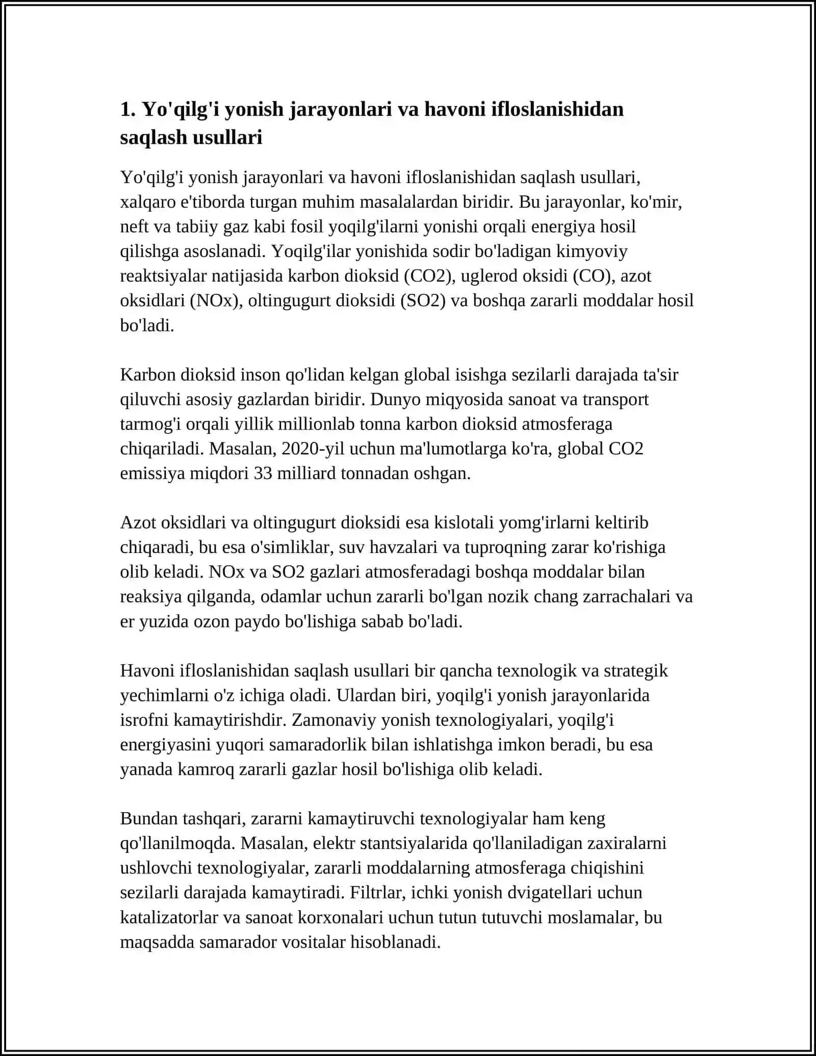 YOQILG‘ILARNI YONISH MAHSULOTLARI VA HAVONING IFLOSLANISHIDAN SAQLASH 4
