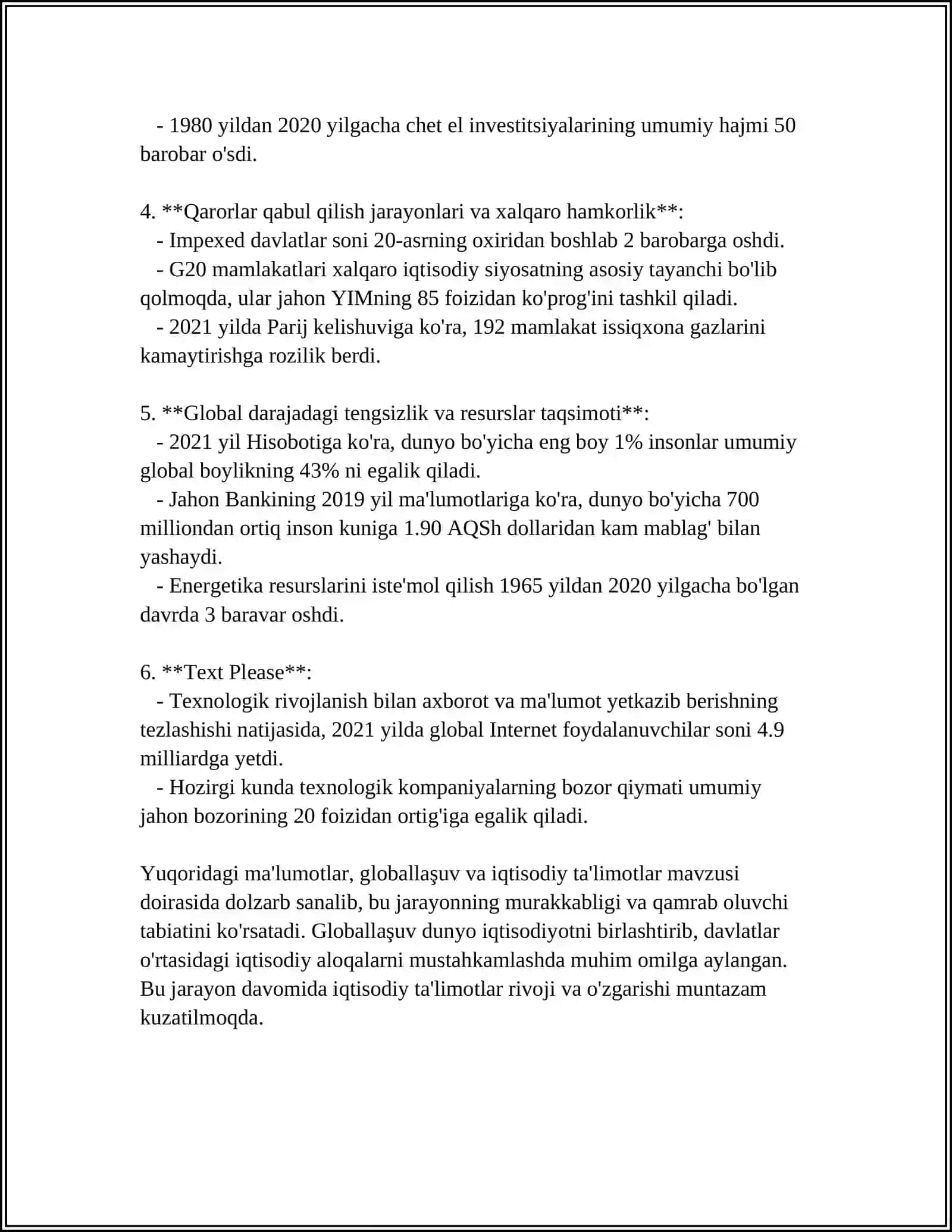 GLOBALLASHUVNING IQTISODIY TA’LIMOTLARINI O’ZGARTIRISHDAGI O’RNI 4