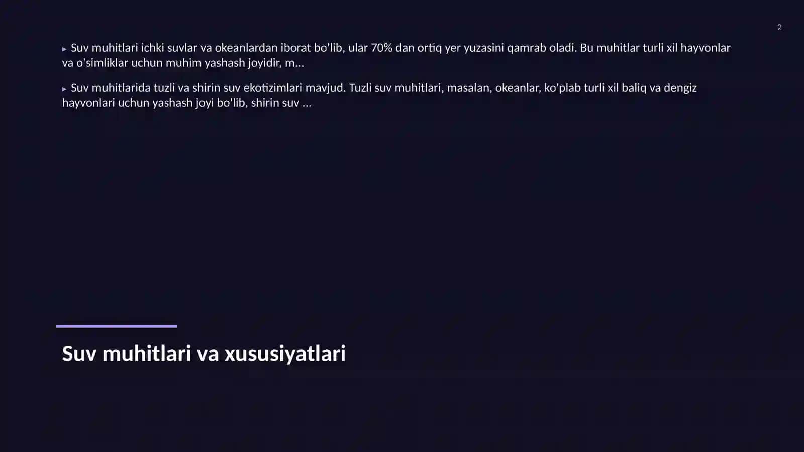 Yashash muhitlari va ularning xususiyatlari 4