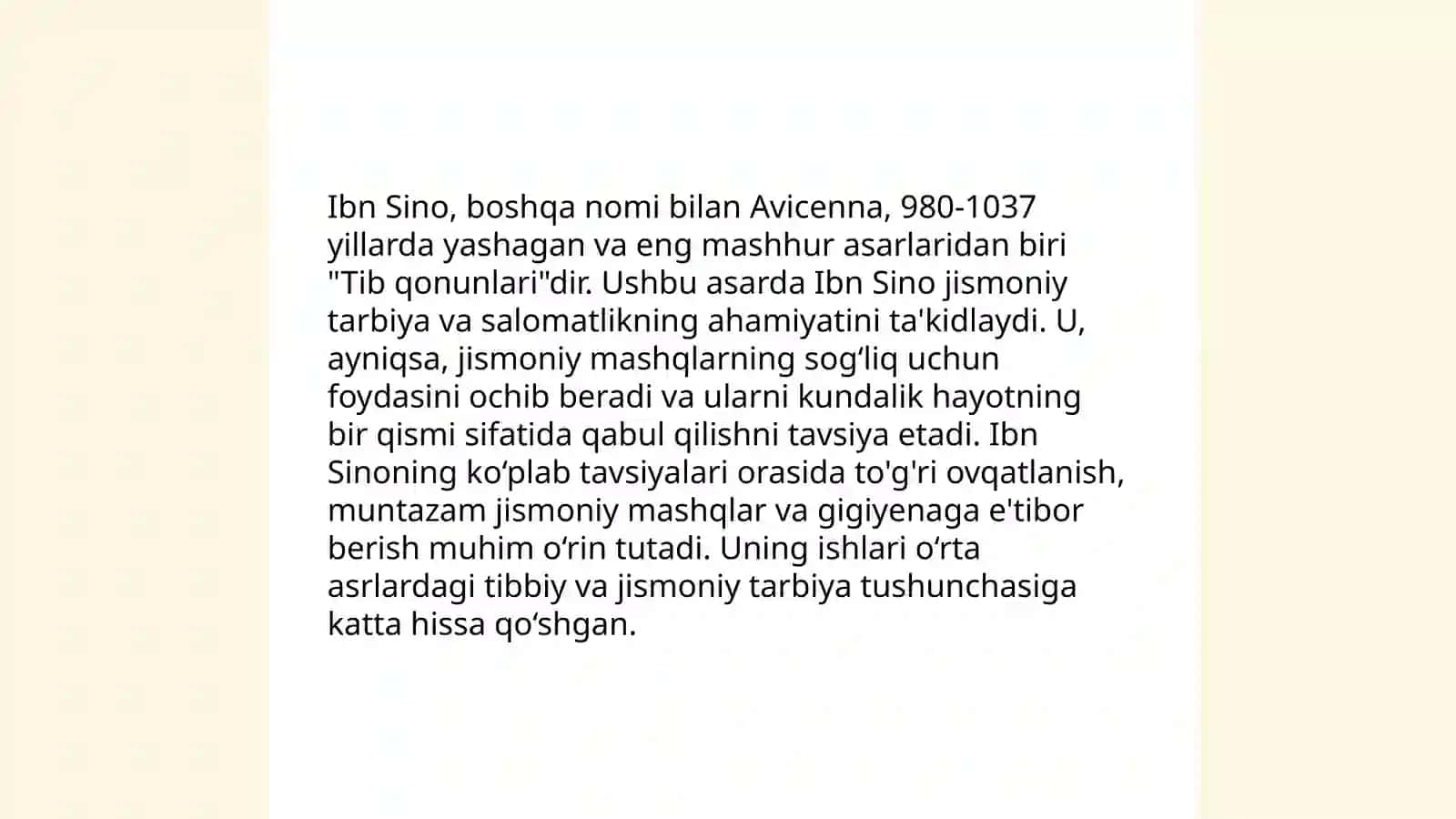 Sharq mutaffakirlarining jismoniy tarbiya haqidagi tasavvurlari 4