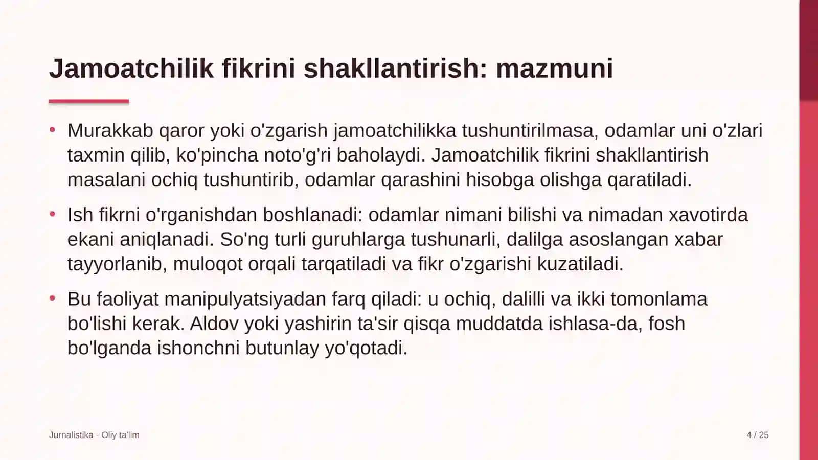 Xususiy universitetlarda jamoatchilik fikrini shakllantirish 4