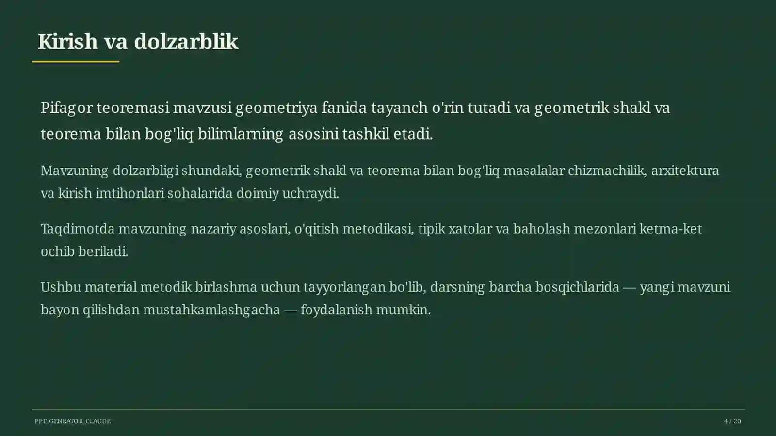 Pifagor teoremasi (8-sinf) 4