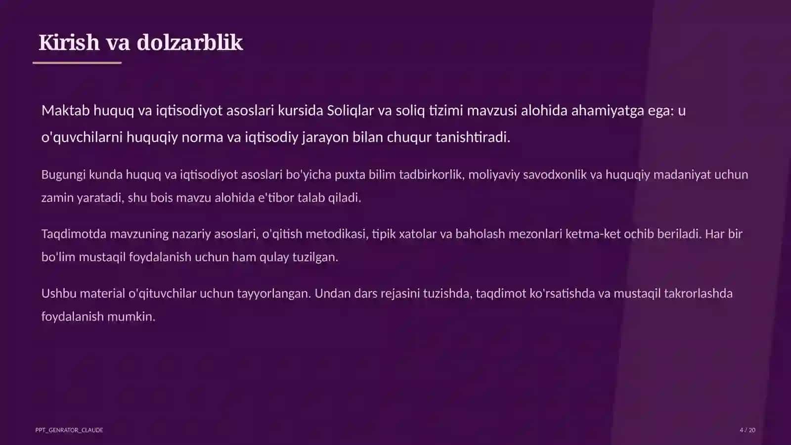 Soliqlar va soliq tizimi (10-sinf) 4
