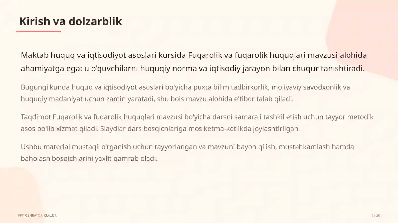 Fuqarolik va fuqarolik huquqlari (9-sinf) 4