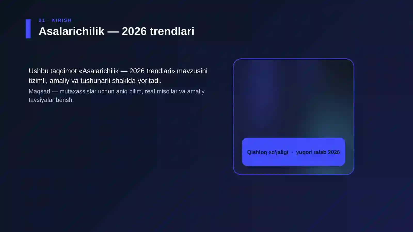 Asalarichilik — 2026 trendlari 4
