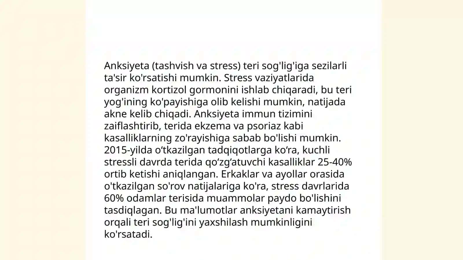 Teri kasalliklarida kuzatiladigan pisixolagik omillar holatlar va xususiyatlar 4