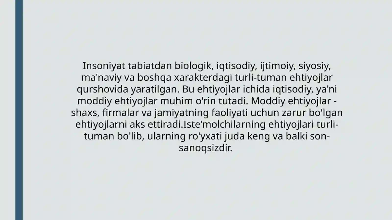 Iqtisodiy resurslar va ihtiyotlar 4