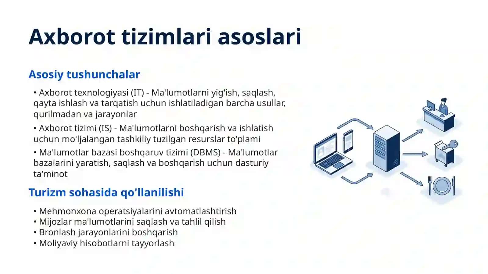 Mehmonxona faoliyatini boshqarishda axborot tizimlari 4