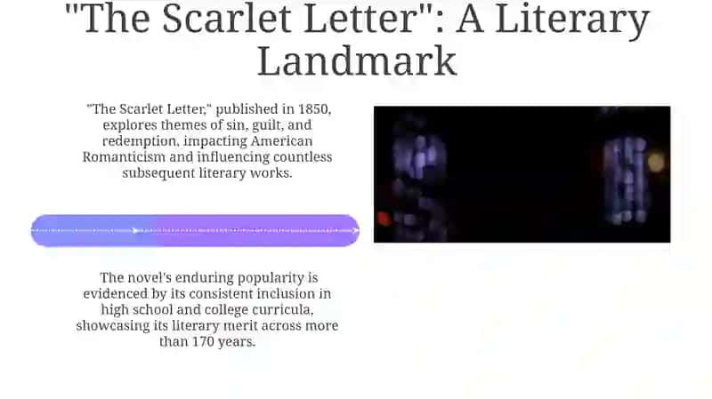The Scarlett Letter by Nathaniel Hawthorne ning shu asaridagi 20-qismni taqdimot qilib ber 4